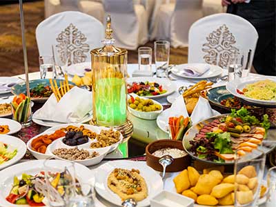 Plat gastronomique pour un événement